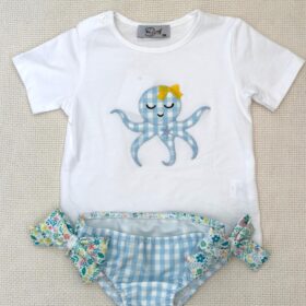 Conjunto dos piezas BAÑO Pulpo niña