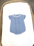 Conjunto hilo con cuello puntilla Azul