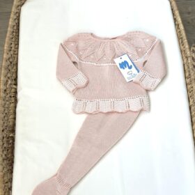 Conjunto hilo con polaina Rosa