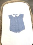 Conjunto hilo con cuello Azul