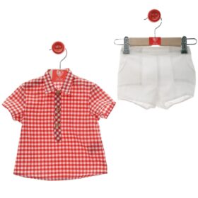 Conjunto dos piezas Familia Cuba Rojo